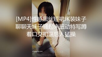 [MP4]性感黑丝短裙JK装妹子聊聊天妹子骚起来扭动特写蹲着口交扣逼后入猛操