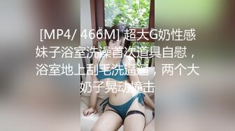 [MP4/ 466M] 超大G奶性感妹子浴室洗澡首次道具自慰，浴室地上刮毛洗逼逼，两个大奶子晃动撞击