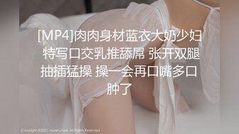 [MP4]肉肉身材蓝衣大奶少妇 特写口交乳推舔屌 张开双腿抽插猛操 操一会再口嘴多口肿了