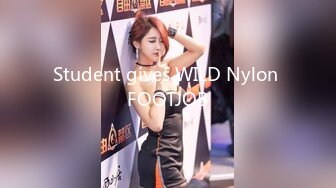 Student gives WILD Nylon FOOTJOB